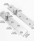 Built to Last Heavy Duty 6 Inch Pivot Hinge Set for Hidden Bookcase Doors 50 to 60 Kg Load per Hinge Stainless Steel Details