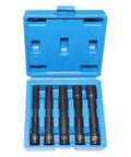 Heavy Duty Extra Deep Impact Socket Set With 12 Point Metric Design Perfect For Cylinder Head And Rear Bumper Bolt Removal Plus Portable Handle Snap Lock Mechanism For Quick Garage Jobs, 8-14mm CR-V sockets