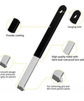 2 Pack Paver Puller Tool With Micro Teeth Joint Scraper And Gripper Slots, steel handle, powder coating, and zinc plating details