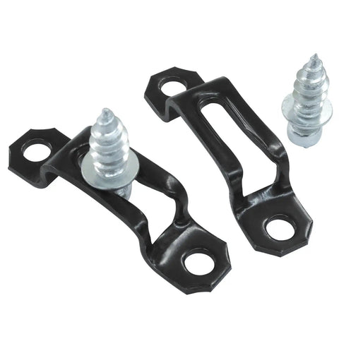 Black Concealed Half Pass Furniture Connectors 20 Pack Reinforced Cold Rolled Steel Anti Corrosion Fasteners with screws.