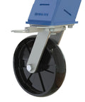 Heavy Duty Gantry Crane With 2000 Lb Capacity and Ten By Twenty Foot Span featuring heavy-duty four-way locking swivel caster wheel.