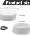50 Pcs White Plastic Hole Plugs Set For Furniture And Panels Half Inch Round Flush Mount Snap In Hole Plugs Fits 13mm Holes