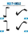Multi-angle views of Yellow Floorboards Footpeg Shifter Brake Lever Kit For 14 Up Driver And Passenger Footrests Set Easy Install Durable ABS Construction