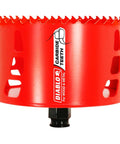 Heavy Duty Carbide Teeth Hole Saw For Wood Metal And Plastic Four And A Half Inch Diameter Two And Three Eighths Inch Cutting Depth