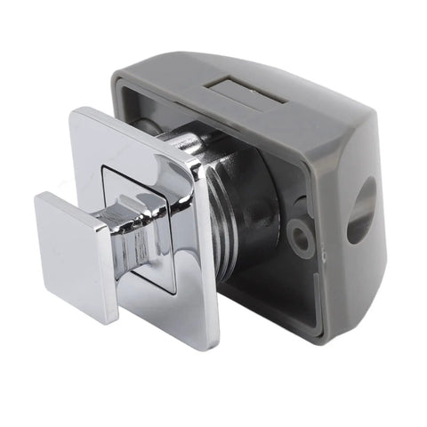 Push Button Cabinet Latch With Handle Keyless Zinc Alloy Lock for RV Drawers and Cupboards No Key Needed Durable ABS Door Latch