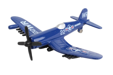 Runway24 Die Cast F4U Corsair USMC Aircraft With Realistic Markings And Buildable Runway Section Military Plane Toy