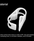 Adjustable Tubing Clamps For 1/2 To 3/4 Inch Tubing 5 Pack Dope Lab Grade Hose Clamps made of durable PP material.