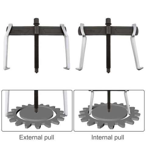 Two Jaw Gear Puller Adjustable Bearing Puller For External And Internal Removal CRV Steel Construction Ten Inch