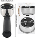 Solid 51mm Portafilter And Built Tough Bracket Handle For Espresso Machines With Pressurized Filter Fits KF6001 KF7001 KF5002, showing detailed measurements.