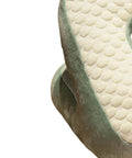 Green Cool Ice Silk Napping Face Pillow for Table Naps with ergonomic design and breathable texture close-up