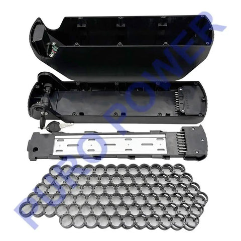Heavy Duty Ebike Battery Housing Built Like A Tank For Custom Rigs Fits 80 Pieces 21700 Cells with charge port and nickel welding strips.