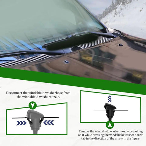 Installation guide for Front Windshield Washer Nozzle Set 2 Pack For Chrysler Dodge Ram Replaces 4805742AB 5113049AA