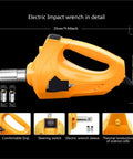Detailed view of Heavy Duty 12 Volt Electric Car Jack With Impact Wrench And Air Compressor Portable 3 Ton Hydraulic Lifting Set including impact wrench features.