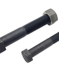 Heavy Duty 10K Trailer Spring Eye Bolt Kit With Lock Nuts showing black bolts and nuts for RV camper equalizers