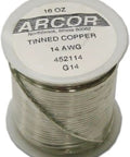 14 Gauge Pre Tinned Copper Wire 1 Pound Spool One Sixteenth Inch Diameter About 350 Feet Long Solder Ready Tin Coated Conductive Wire For DIY Electronics Jewelry Repairs And Reinforcement Projects