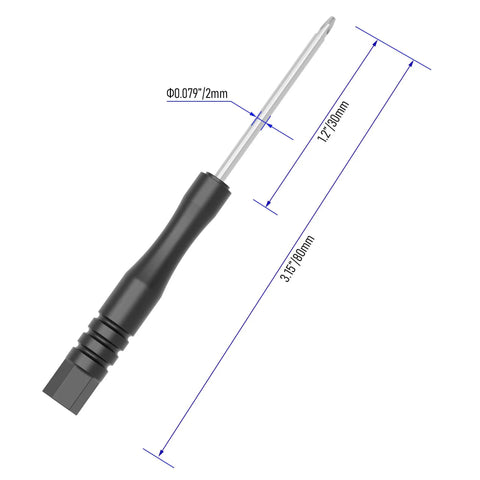 Tri Wing Screwdriver Set 1.5mm Y00 For Game Console Repairs Non Magnetic Handle Durable Heat Treated Steel 80mm Long