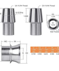 2 Pcs Premium Heim Joint Rod End Kit Precision Threaded Spherical Bearing 3 4 Inch Linkages dimensions and thread specifications.