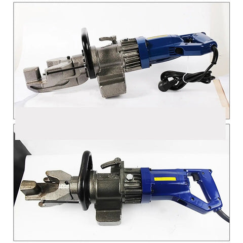Heavy Duty Hydraulic Rebar Cutter And Bender Handheld Steel Rod Bending Machine Power Tool showing ergonomic design and durable build.