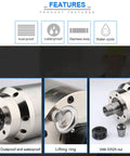 Beefy 5.5KW CNC Metal Engraving And Milling Spindle ER25 Chuck features, showing waterproof, dustproof, and ER25 nut.