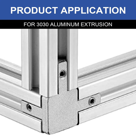12 Piece 3030 3 Way Corner Brackets For Aluminum Extrusion installed in frame