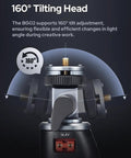 BG02 Battery Grip 14.4V 6600mAh D Tap USB C For AD200 Pro II And ML LED Light showing 160-degree tilting head
