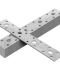 Make Your DIY Jobs Look Sick With These Ridiculously Strong Hot Dip Galvanized Mending Plates And Heavy Duty Flat Repair Tie Plates For Solid Wood Assembly, featuring flat steel plates stacked.