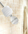 Shower Water Filter System That Kicks Chlorine And Pollutants To The Curb For Softer Hair, Clear Skin, And Healthier Showers, Reduces Iron Lead Mercury And Hydrogen Sulfide With Easy Install installed on shower head
