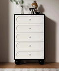 Ceramic Hand Painted Flower Drawer Knobs Set With Old School Vintage White Floral Cabinet Pulls on a white dresser.