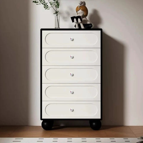 Ceramic Hand Painted Flower Drawer Knobs Set With Old School Vintage White Floral Cabinet Pulls on a white dresser.