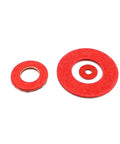 Insulated Red Steel Paper Gasket Spacer Set Kit With 415 And 1105 Pieces M2 M2.5 M3 M4 M5 M6 M8 M10 M12 Washers And Ring Pads For DIY Home Repairs And Everyday Projects, red washers