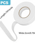 No Sew Iron On Hemming Tape Roll 2 Cm By 70 Yards Strong Fabric Seam Tape for Curtains and Clothes, white roll with length details.