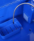 Inside view of Knockout Clean Power Hella Tough 40 Gallon Parts Washer showing hose and removable container.