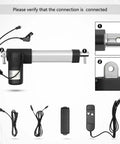 Feikeer electric recliner actuator replacement kit with DC24V motor, lift-chair linear actuator, remote and cables
