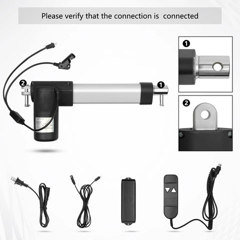 Feikeer electric recliner actuator replacement kit with DC24V motor, lift-chair linear actuator, remote and cables