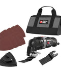Beast Corded Oscillating Multi Tool Kit With 3 Amp Motor, 11 Piece Set, Quick Tool Free Blade Change, Variable Speed, accessories