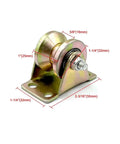 V Groove Caster Wheels 4 Pack 1.25 Inch Heavy Duty Sliding Gate Rollers With Precision Inner Bearings, metal roller dimensions.