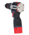 Heavy Duty 18V Cordless Brushless Drill Packs A Badass 80Nm Of Power For Rock Solid Wood And Metal Work On Every Home Project Or Pro Jobsite Ready To Bust Through Any Tough Task, side view with textured grip and rotating collar.