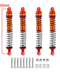 Beefy Metal 4 Piece RC Shock Absorber Set 120mm For 1 To 10 Scale RC Crawlers Like Axial SCX10 90046 AXI231017 And TRX4 Wraith D90 Upgrades With Copper Sleeve For Tight Fit And Smooth Damping
