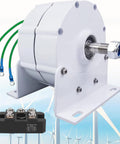12000W Low RPM Permanent Magnet Generator For Wind Turbines, 3 Phase Gearless PMAC Alternator With Rectifier, side view