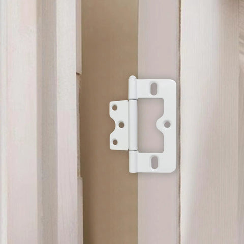Installed 3 Inch Non Mortise Iron Door Hinges Heavy Duty Interior Hinges 6 Pack For Barn Cabinets Garage Front French Shower Doors Durable Smooth