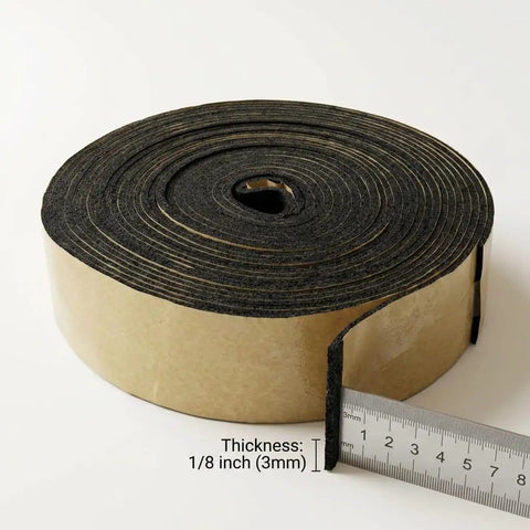 Foam Pipe Wrap Insulation Tape Two Inch By One Eighth Inch By Thirty Foot Four Pack Self Adhesive Thermal Wrap roll with ruler