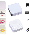 Screen Free MP3 Player With Wired Headphones And Built In Speaker 4GB Card Stores 500 Plus Songs HD Resin Panel Ultra Portable