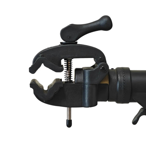 Heavy Duty Bicycle Repair Stand And Pro Grade Repair Tools YC-100-R clamp close-up for home garage or shop.