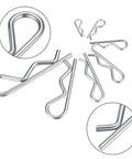 Stainless Steel Cotter Pins Set 200 300 500 Pcs R Clips Retaining Pins For Automotive And DIY Quick Fix Kit Durable Rust Resistant Hitch Pin Clips Ideal For Trailers Farm Equipment And General Fastening Projects, stainless steel R clips