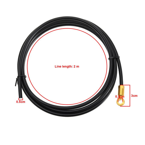 Five Wire Hydraulic Brake Hose Set For Mountain Bikes With Dope Performance, 2000 mm length, braided steel inner hose