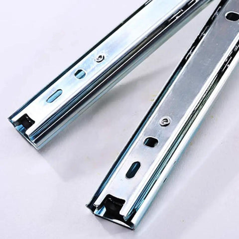Stainless Steel Drawer Slides Two Way Soft Close Ball Bearing Track For Cabinets Heavy Duty 16 Inch Pack Of 2 Durable Quiet Drawer Runners Plus Easy Mounting Hardware Included