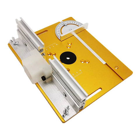 Badass Build Aluminum Router Table Insert Plate Featuring Knock Out Precision Miter And Tenon Gauges Plus Rock Solid Fence for woodworking.