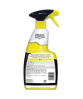 Front view of foaming air fryer cleaner spray bottle with yellow trigger, black base, 14 oz.
