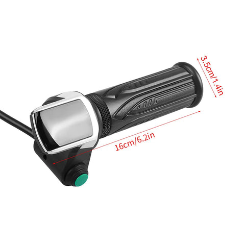 Twist Throttle Handlebar Grip For E Bike 36V And 48V With LCD Display, Right Side Throttle For Motorized Bicycles And Electric Bikes, Smooth, Responsive Control With Clear Power Readout