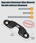 Beefed Up Aluminum Sun Visor Repair Kit for Jeep Wrangler and Gladiator showing black aluminum part with dimensions 7cm by 2.2cm